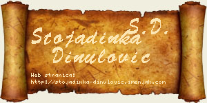 Stojadinka Dinulović vizit kartica